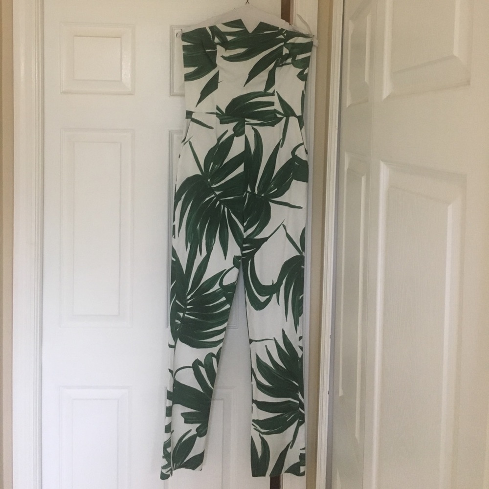 Sam And Lavi Sleeveless Leaf Print Jumpsuit