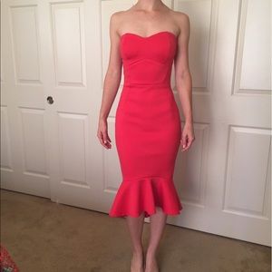 ASOS Petite Pephem Bandeau Midi Dress