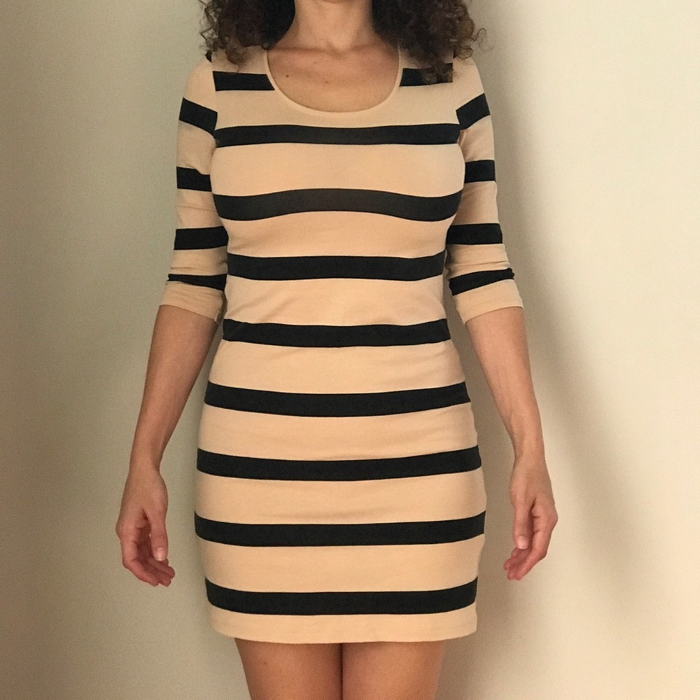 H&M Divided striped mini dress size 4