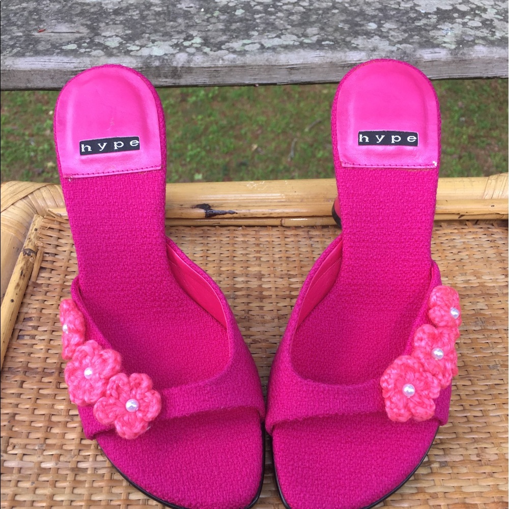 Hype Hot Pink Fabric with Flower Detail 7