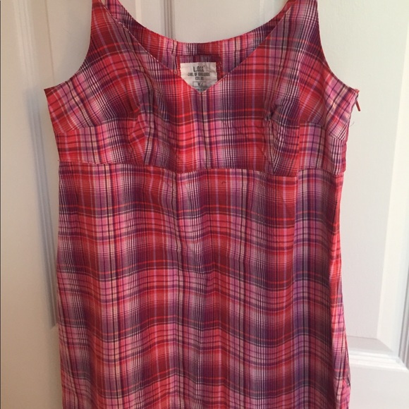 H&m Plaid pink strapless dress - Picture 2 of 4
