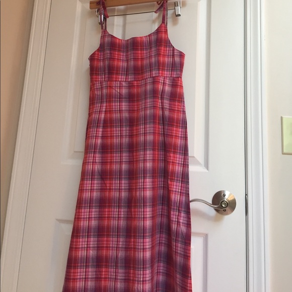 H&m Plaid pink strapless dress - Picture 3 of 4