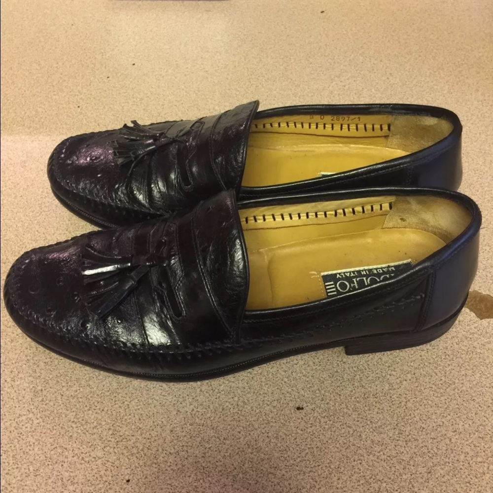 Mens Shoes ADOLFO Made In ITALY Black  Size 8D