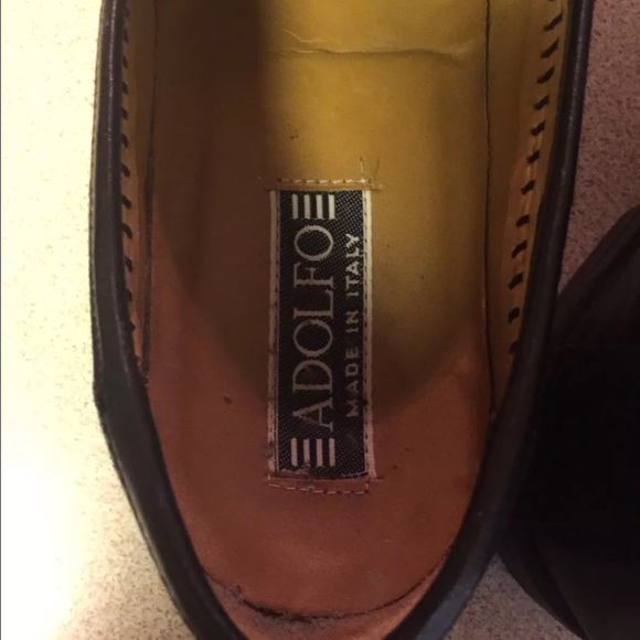 Mens Shoes ADOLFO Made In ITALY Black Size 8D - Picture 6 of 6