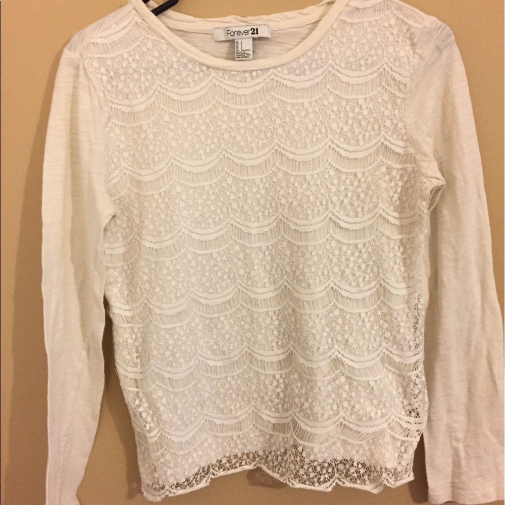 Laced long sleeve top