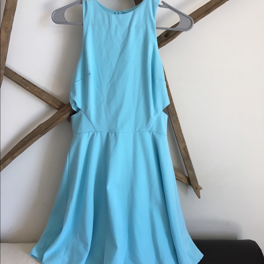 Light blue dress with cut outs