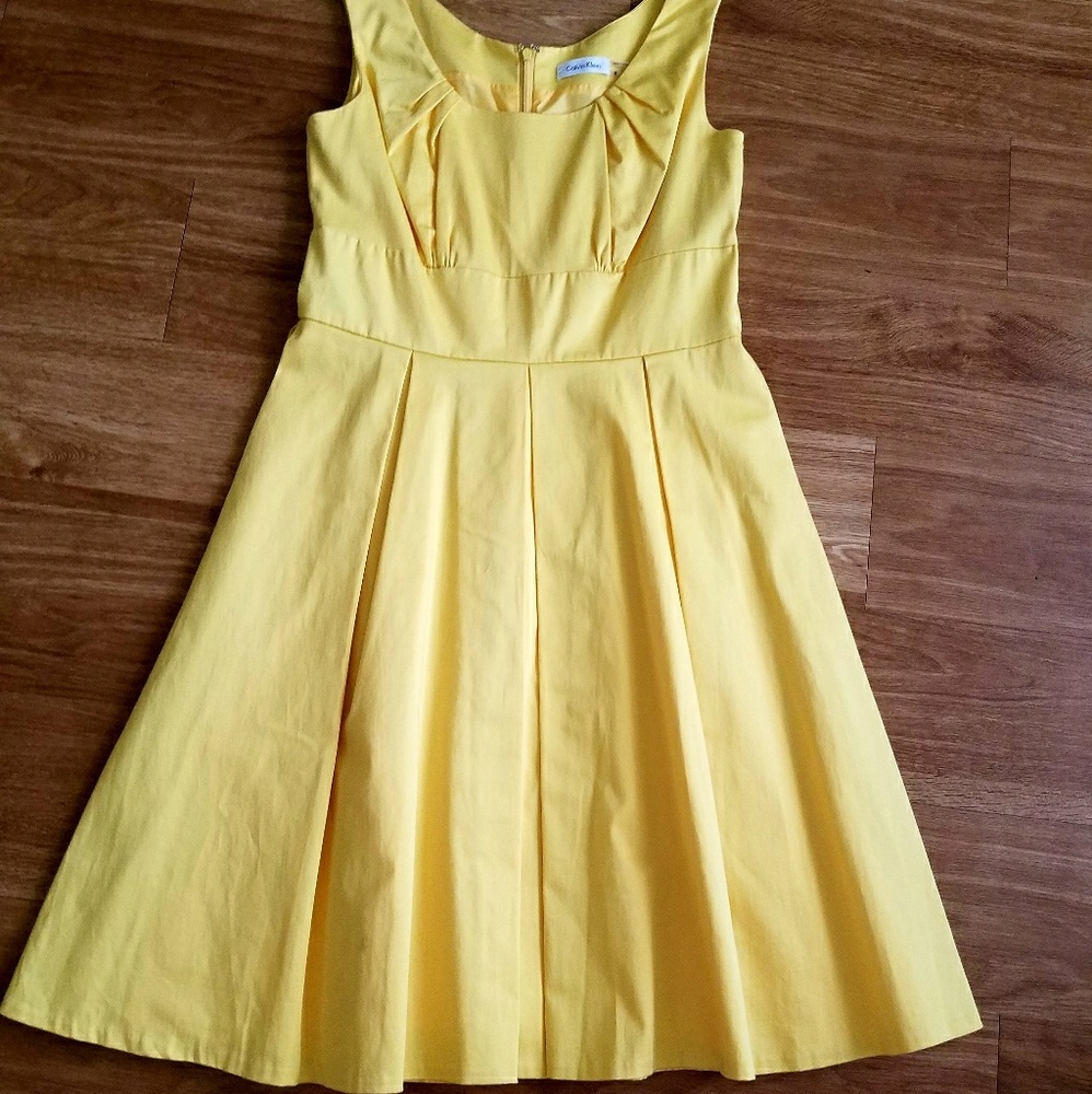 Yellow Calvin Klein Dress