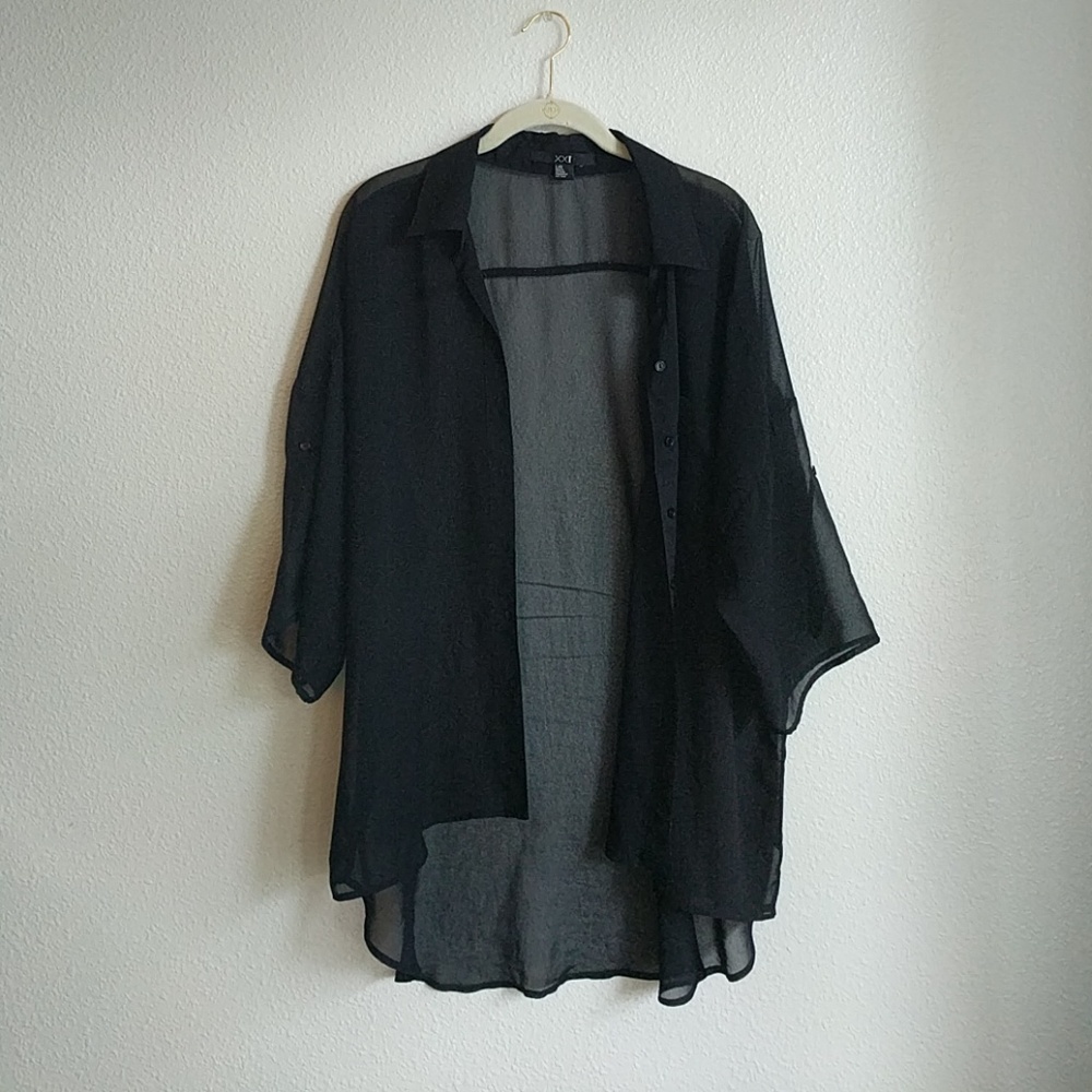 Sheer Black Blouse