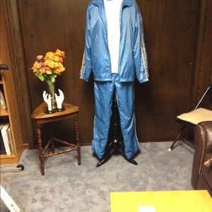 Nylon jogging suit.