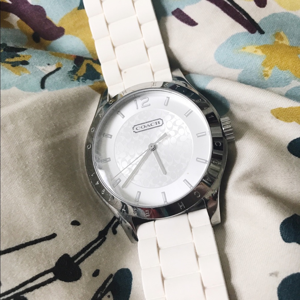 Coach watch with rubber band