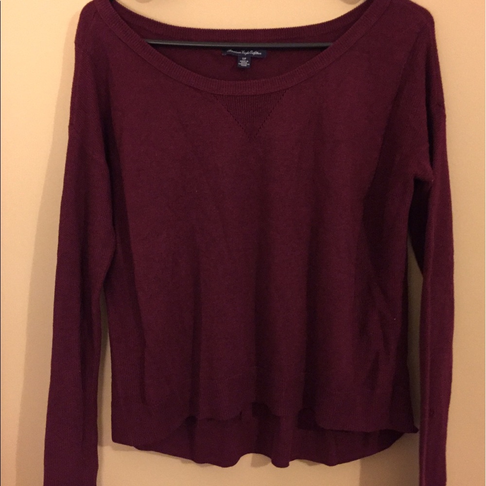 Maroon comfy long sleeve T-shirt