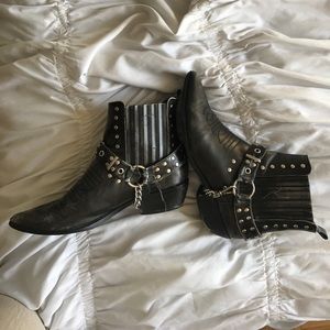 Zara cowboy boots size 8 (worn before rustic look)
