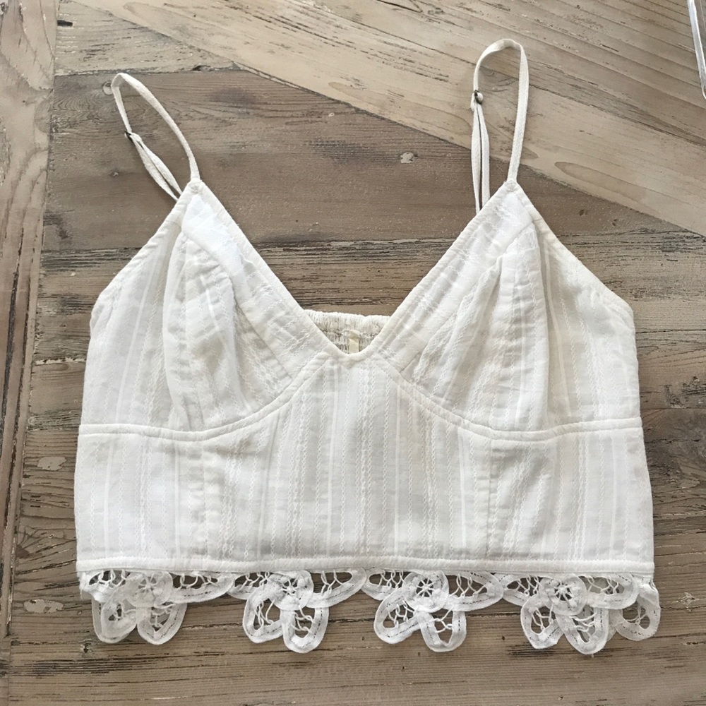 Free People Crop Top, White