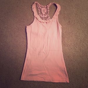 Blush Ruffled Tank Size M