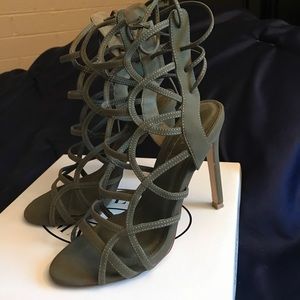 Olive green heels