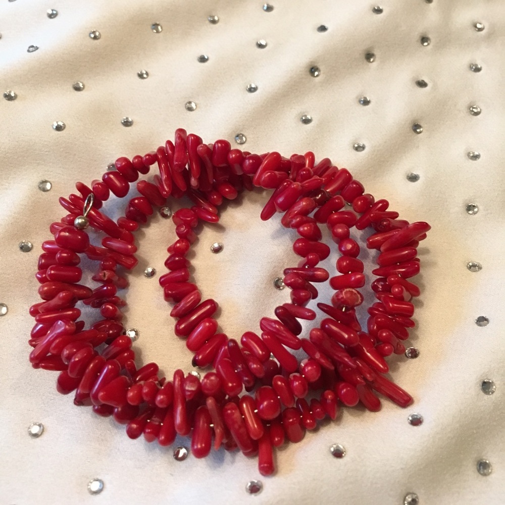 Red Coral Gemstones Bracelet