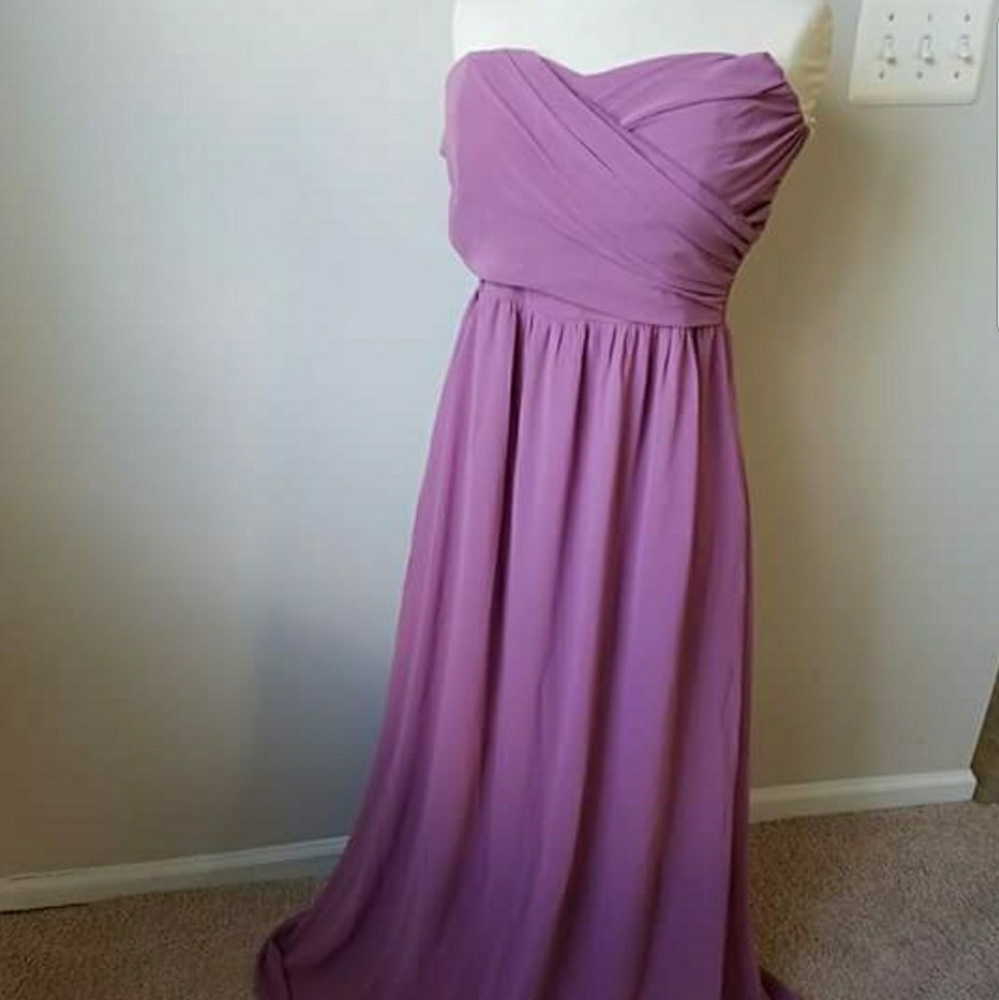 Floor length gown in lilac