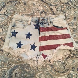 Boutique American Flag shorts