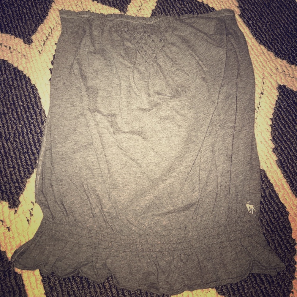 Abercrombie strapless, gray tank top