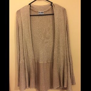 Tan glitter cardigan