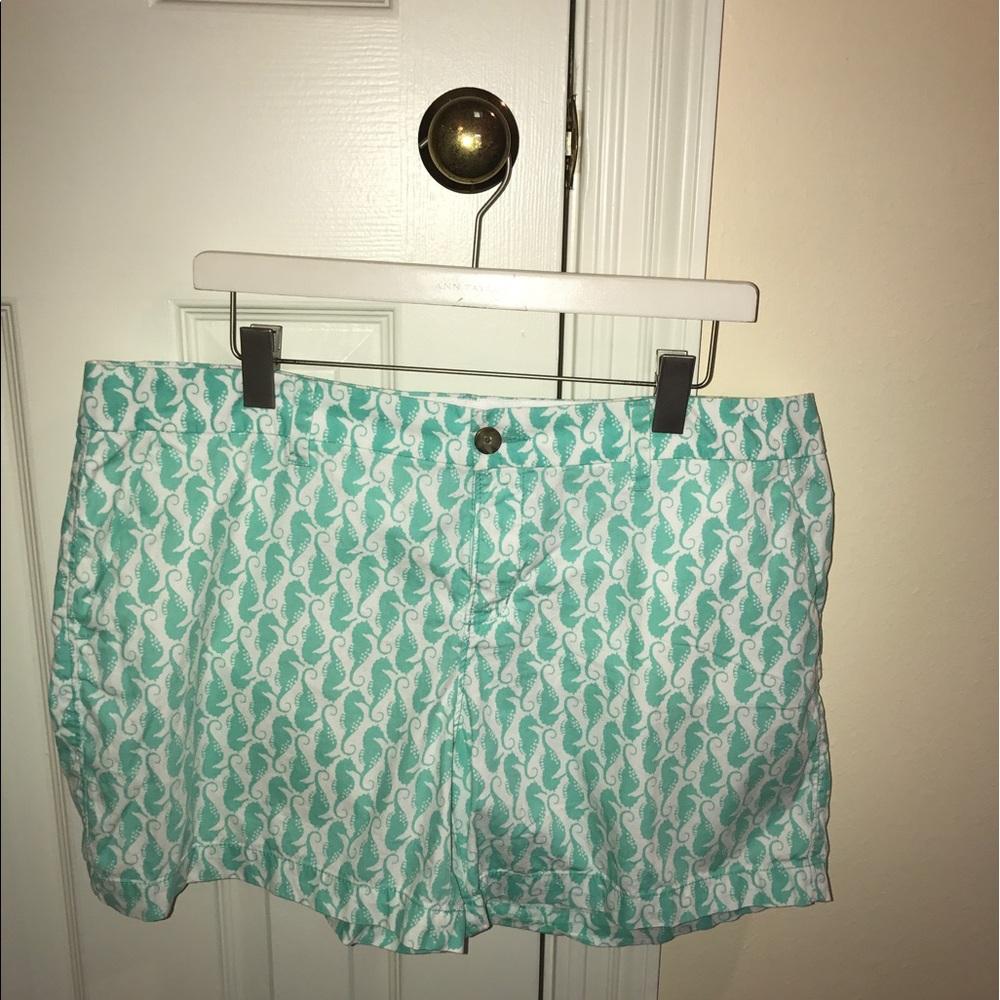 Size 14 Seafoam Green Seahorse Shorts