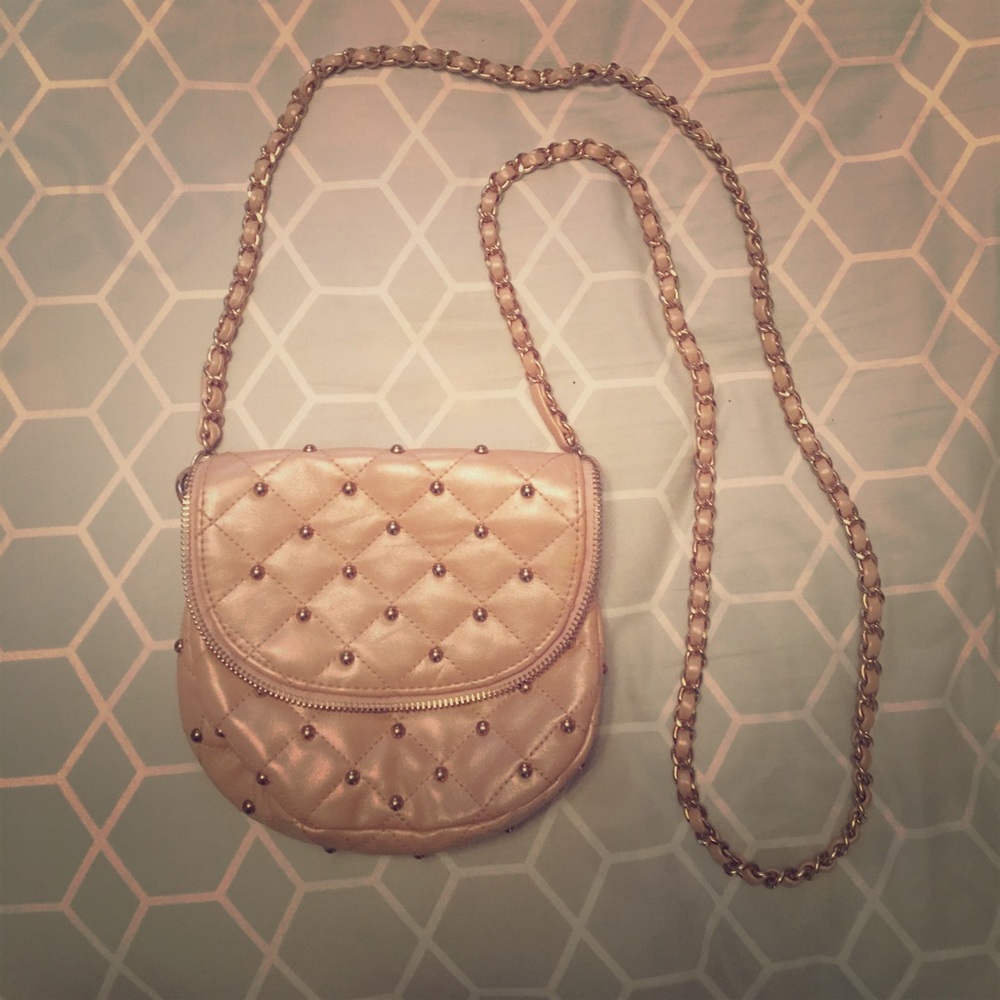 Champagne colored clutch
