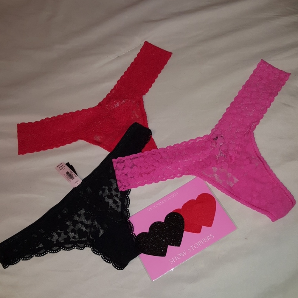 3 Victoria's Secret Valentine's Thongs