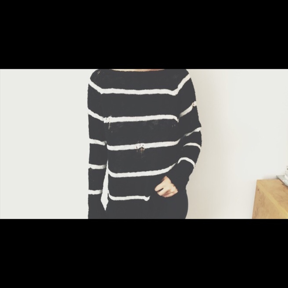 Black and white stripped sweater