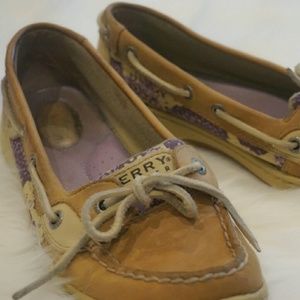 Sperry purple detail top-siders