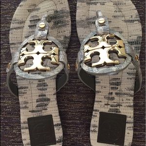 Tory Burch Miller Snake Print Sandals