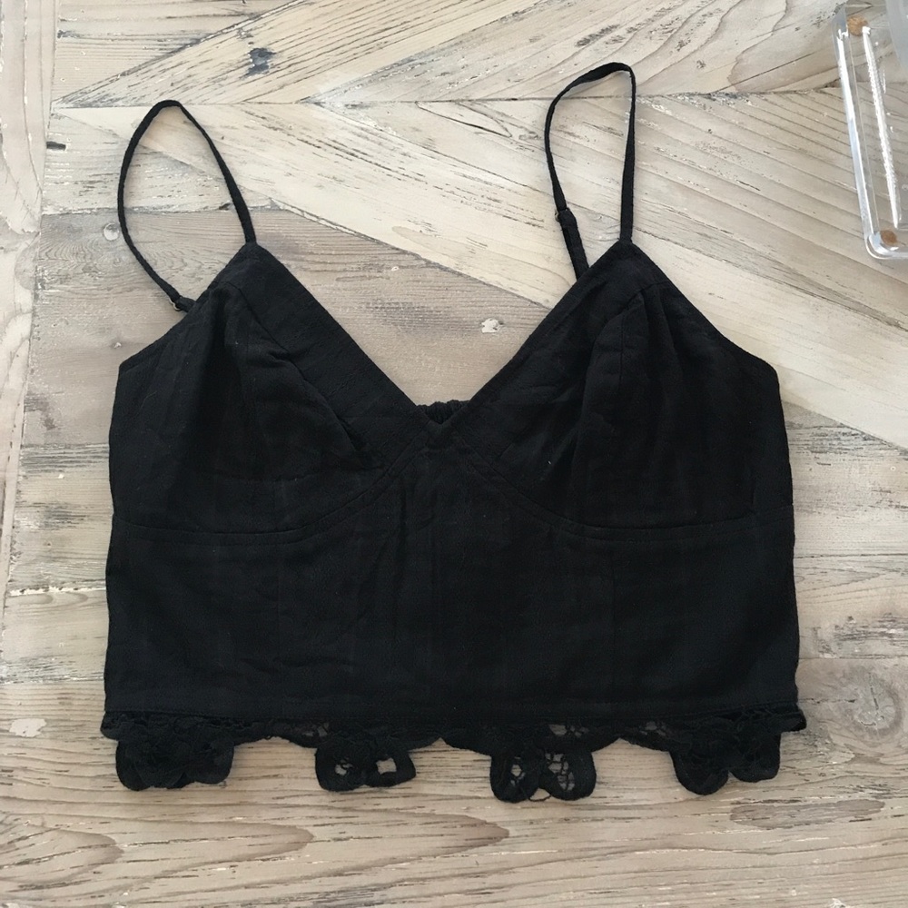 Black Free People Crop Top