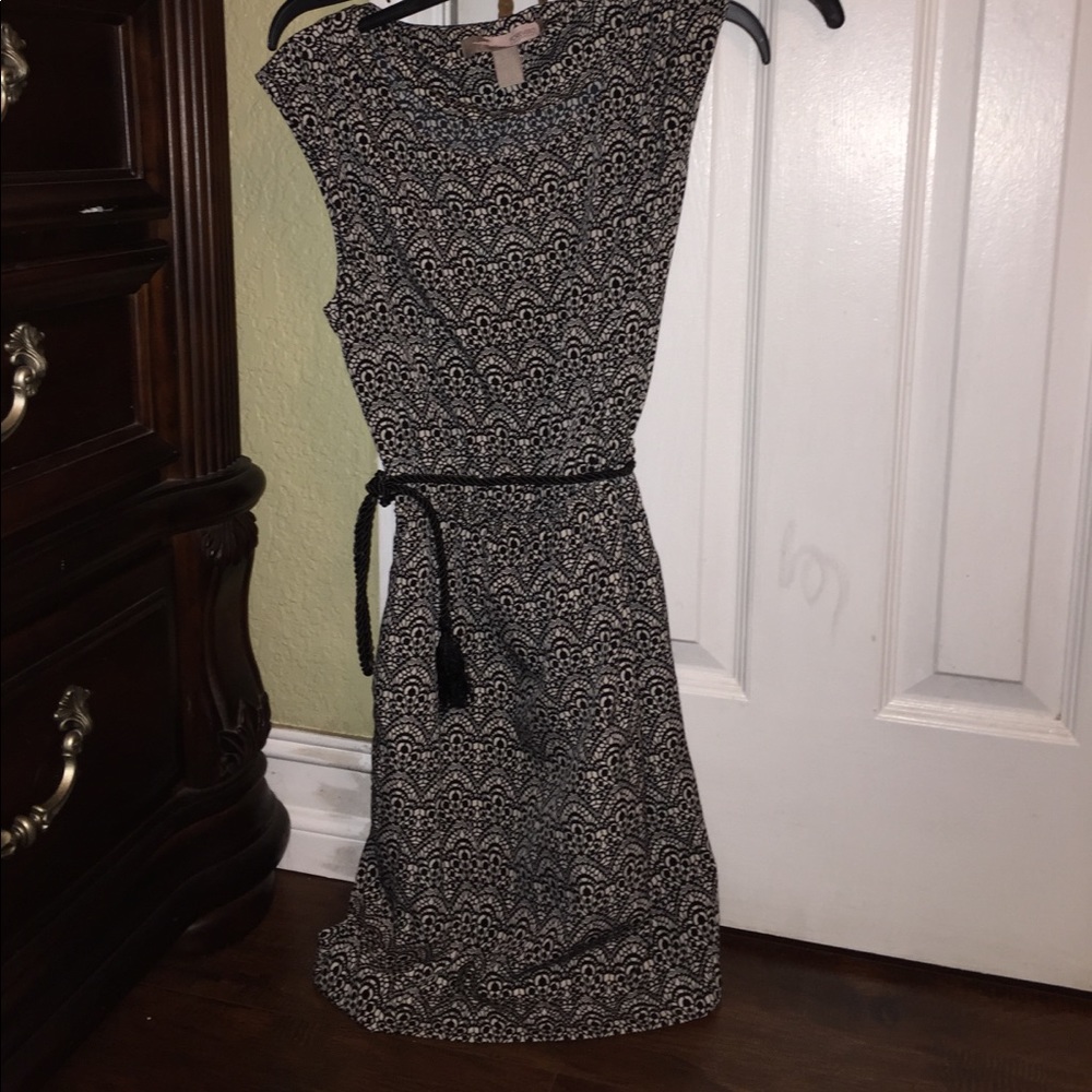 Dress with Tassel Belt