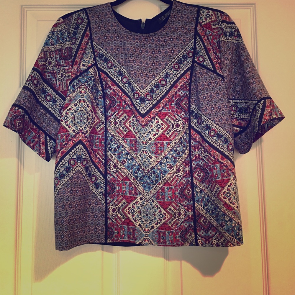 Top Shop printed crop top