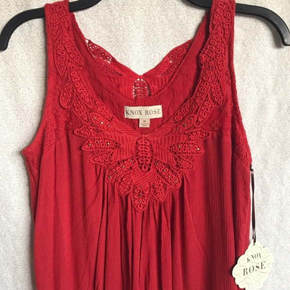 💘SOLD💘Boho Crochet High Low Top - Picture 3 of 6