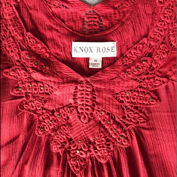 💘SOLD💘Boho Crochet High Low Top - Picture 5 of 6