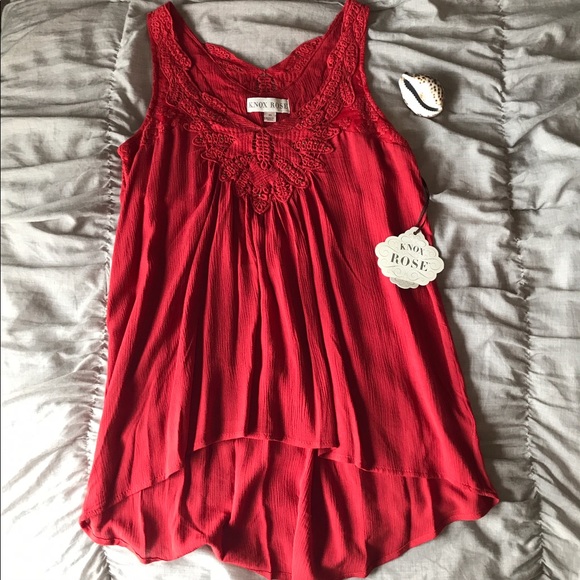 💘SOLD💘Boho Crochet High Low Top - Picture 6 of 6