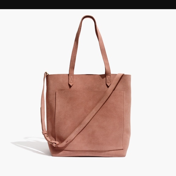 Madewell Handbags - Madewell medium transport tote in Dusty Clay suede