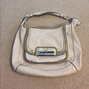 Tan Coach purse