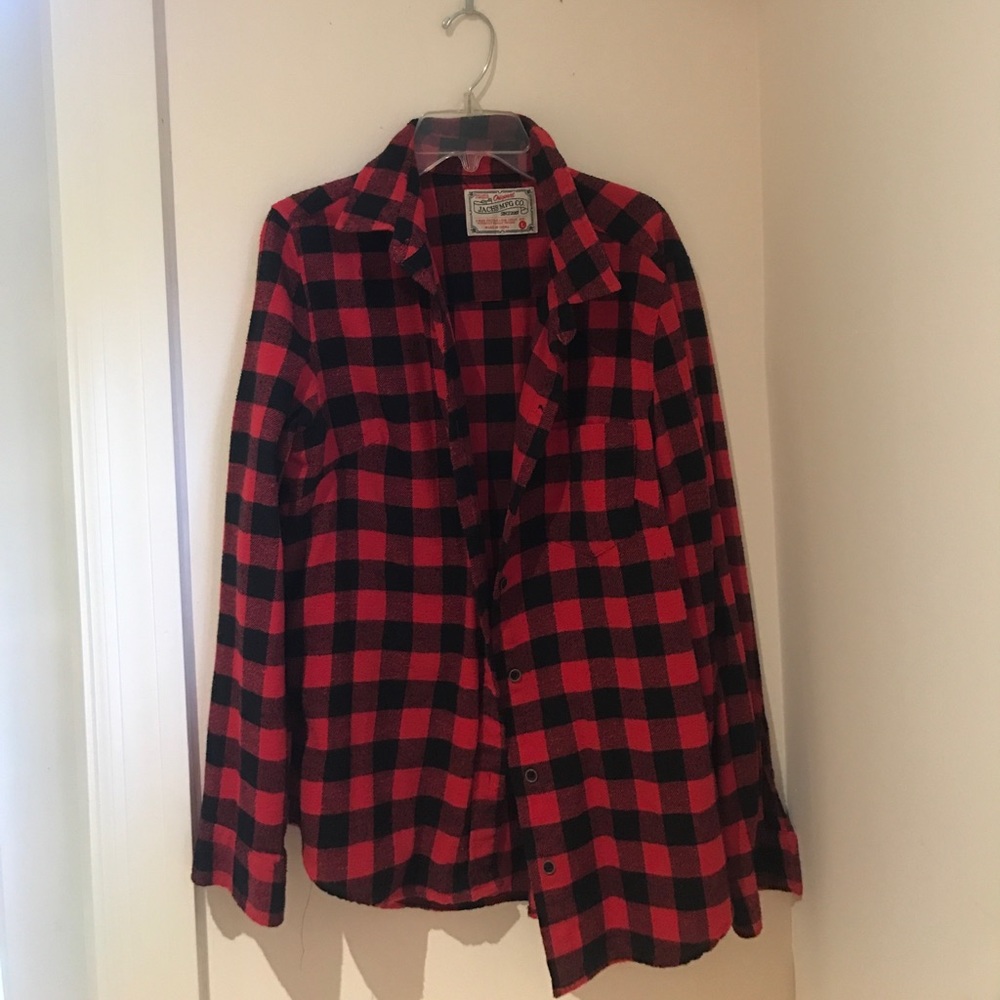 Jachs MFG Co. red plaid button down
