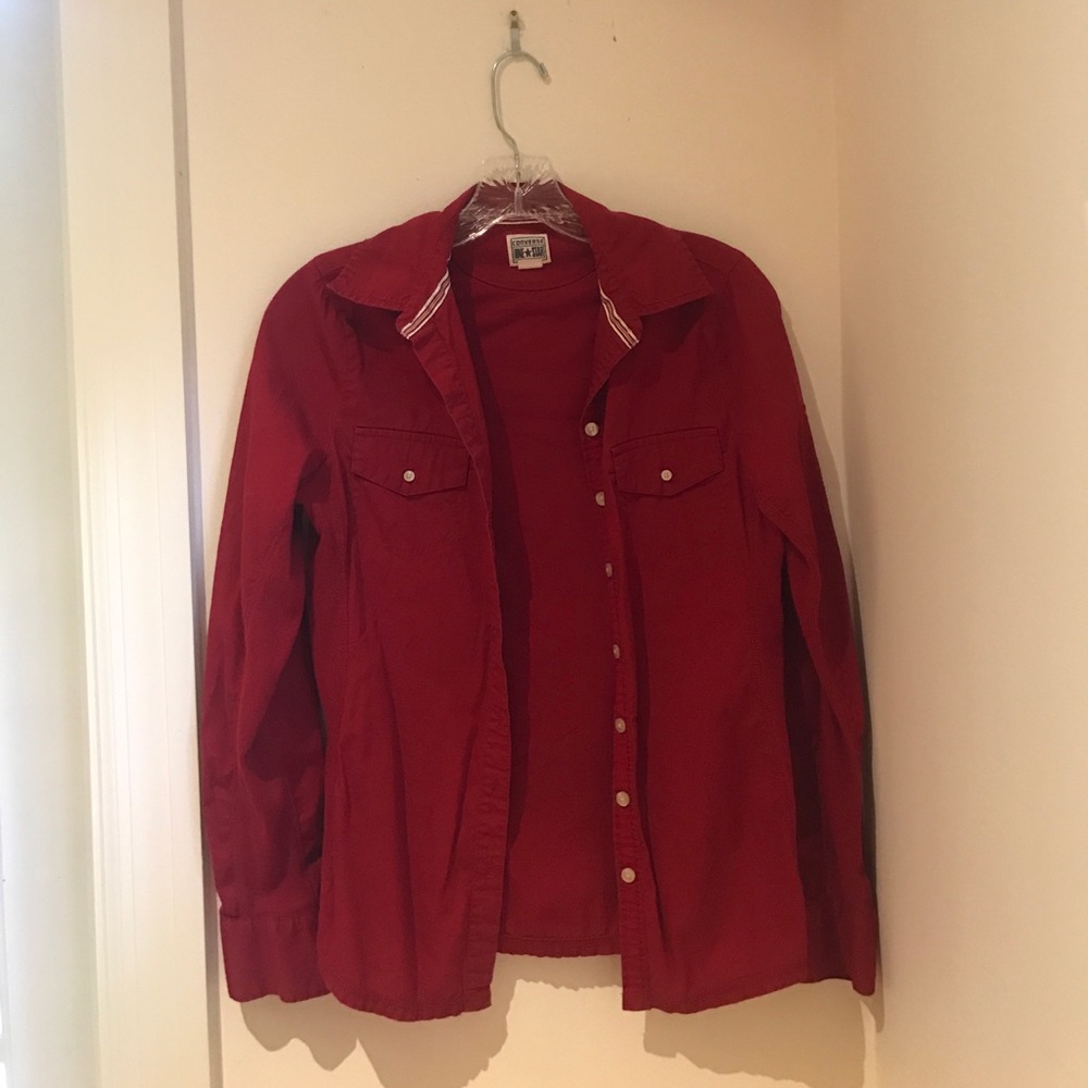 Converse One Star red button down