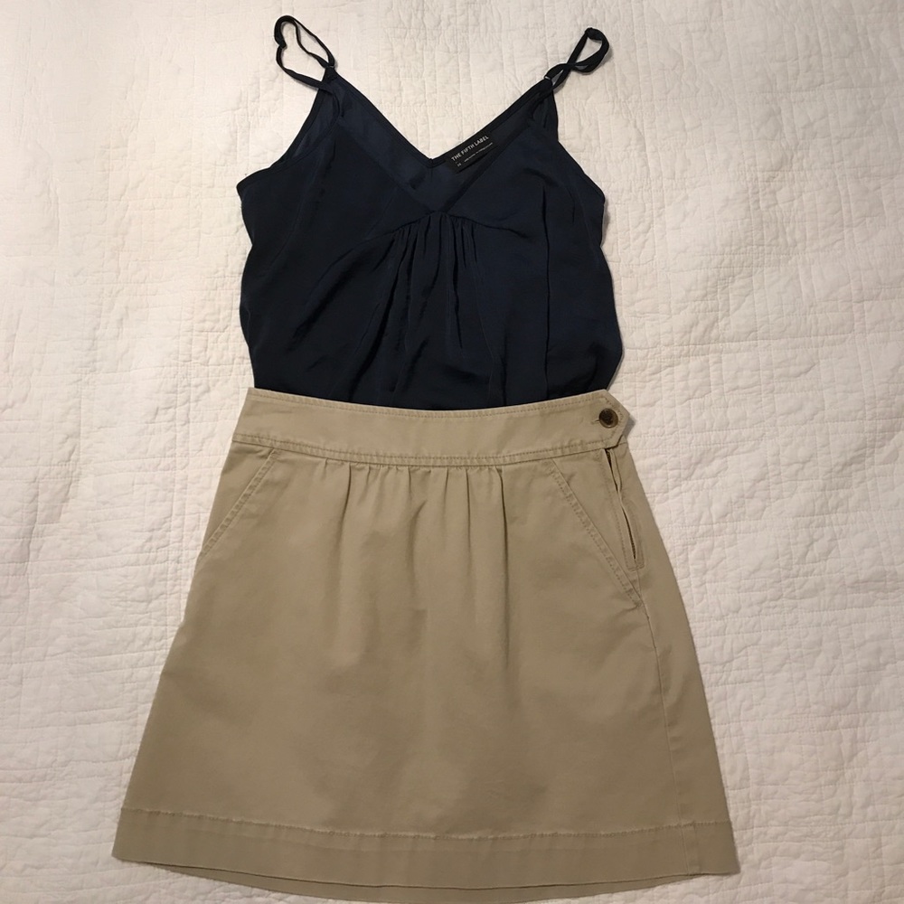 NWT * JCrew skirt - tan - pockets!!