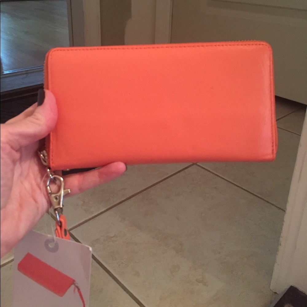 Orange leather Wallet