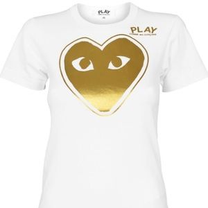 *NEW* Comme Des Garçons Gold Heart Tee