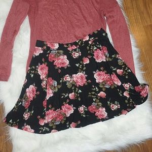 Floral Skater skirt