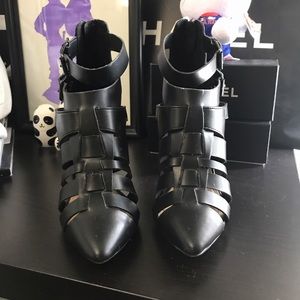 Zara Caged Pointed Toe Heels