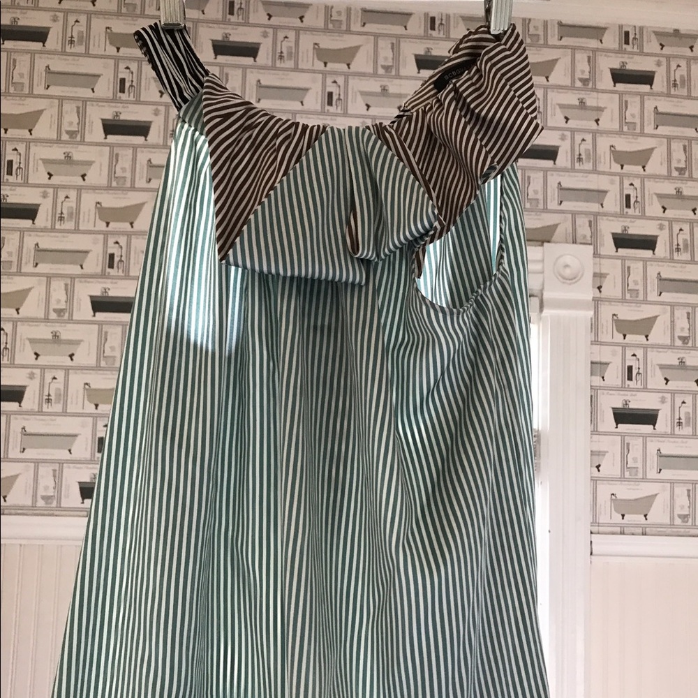 BCBG striped silk tank blouse