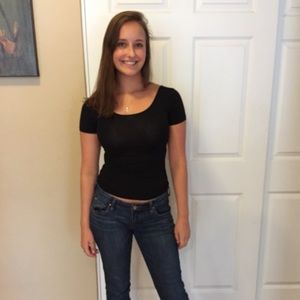 Nordstrom Brass Plum scoop neck short sleeve EUC