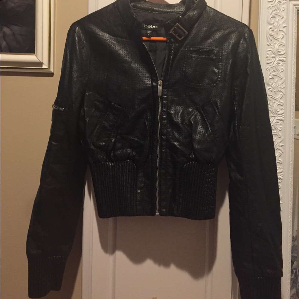 Black Bebe pleather jacket