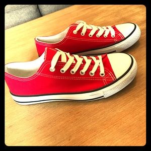 Pierre Dumas Red Converse Style Shoes