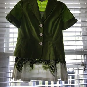 Jacket and skirt set by Danny & Nicole.